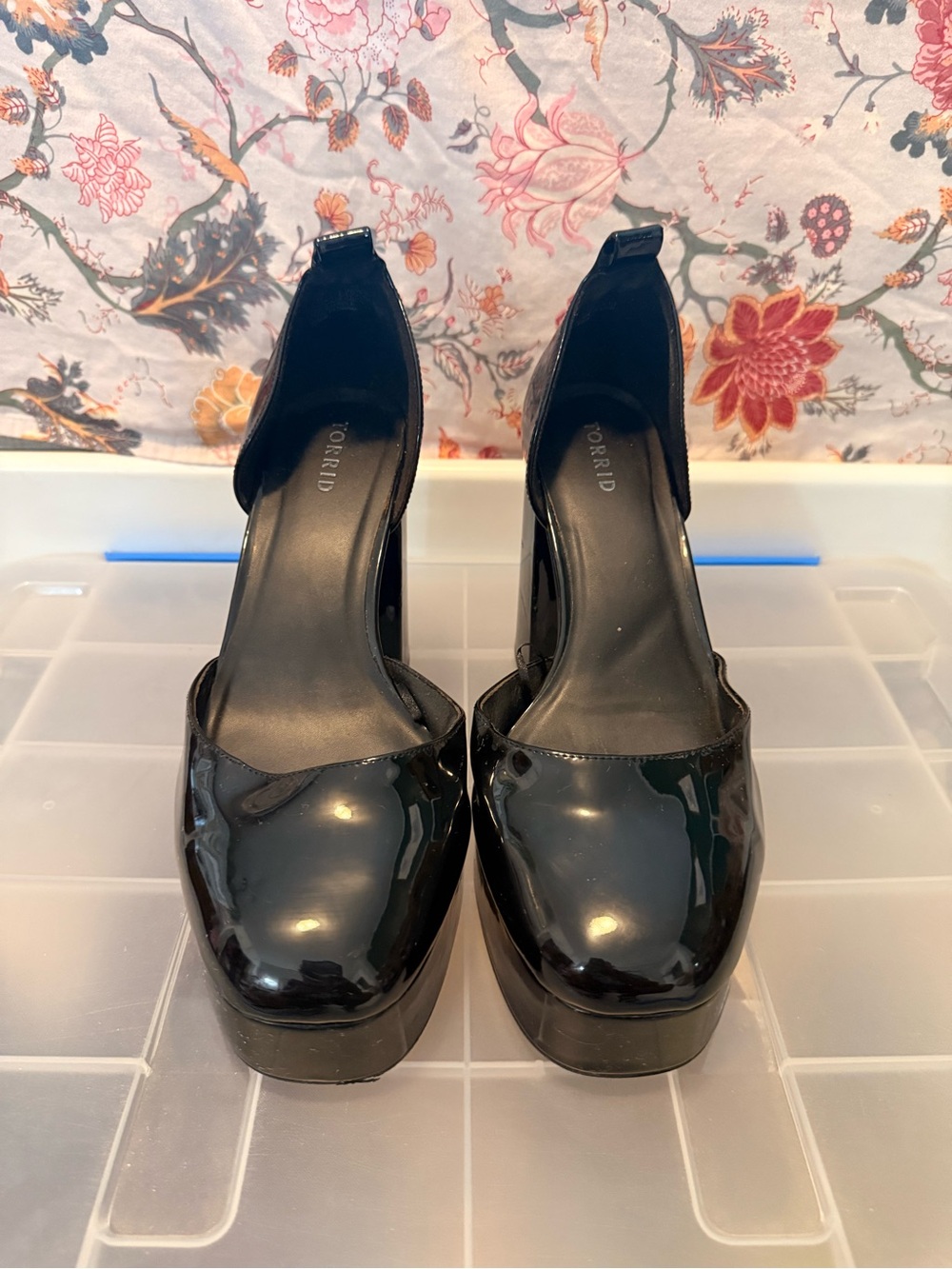 torrid Black Patent Platform Mary Jane Heels